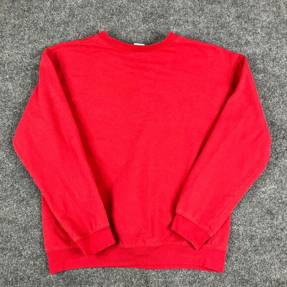 Disney Mickey Mouse Sweatshirt Adults Large Red Pullover Graphic Crewneck Casual - Picture 6 of 7